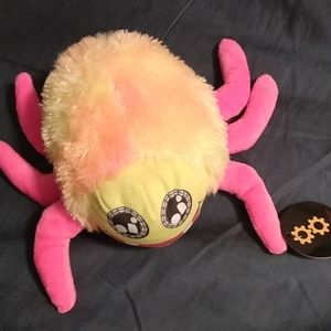 Toy works. Vibrant colors. pink, yellow and orange